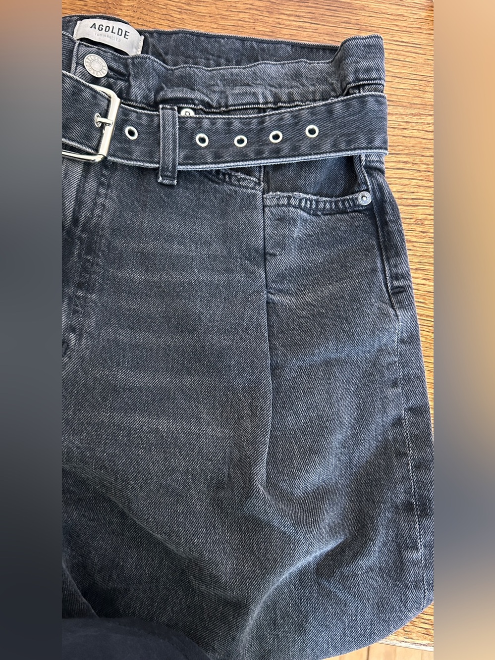 AGOLDE “REWORKED 90’s STRAIGHT” IN COLOR PAVE - Picture 3 of 7